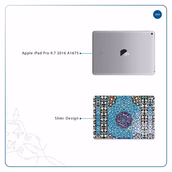 برچسب پوششی ماهوت مدل Iran-Tile7 مناسب برای تبلت اپل iPad Pro 9.7 2016 A1675