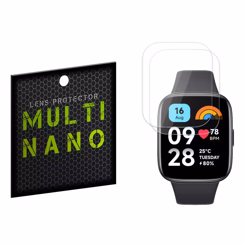 محافظ صفحه نمایش مولتی نانو مدل X-S2T مناسب برای ساعت هوشمند شیائومی Redmi Watch 3 Active بسته دو عددی | کالا برتری