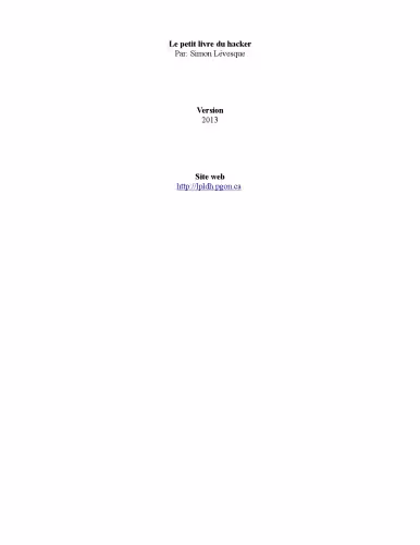 خرید و دانلود نسخه کامل کتاب Le petit livre du hacker 2013
