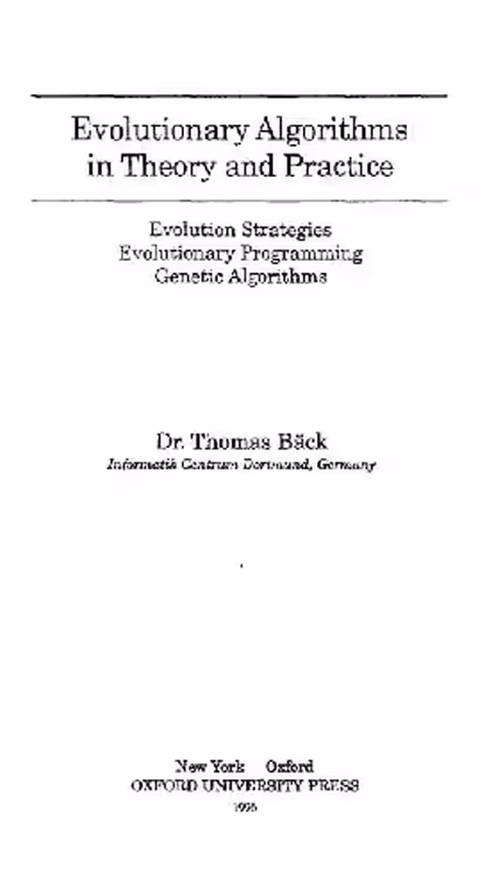 خرید و دانلود نسخه کامل کتاب Evolutionary Algorithms in Theory and Practice