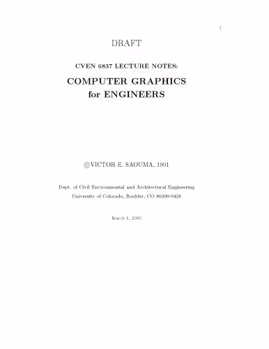 خرید و دانلود نسخه کامل کتاب Lecture notes on Computer Graphics for Engineers