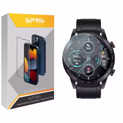 محافظ صفحه نمایش شیشه ای اسپریگ مدل SPG مناسب برای ساعت هوشمند آنر Magic Watch 2 46mm