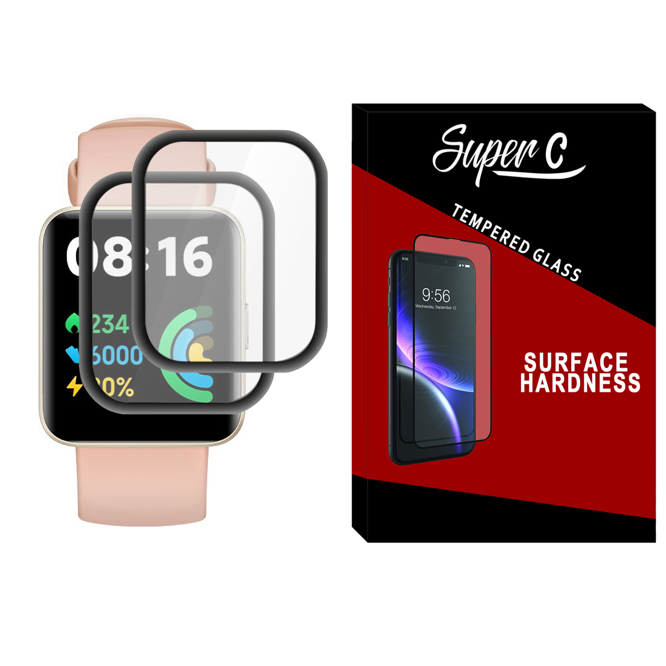 محافظ صفحه نمایش نانو سوپرسی مدل SRC مناسب برای ساعت هوشمند شیائومی Redmi Watch بسته دو عددی