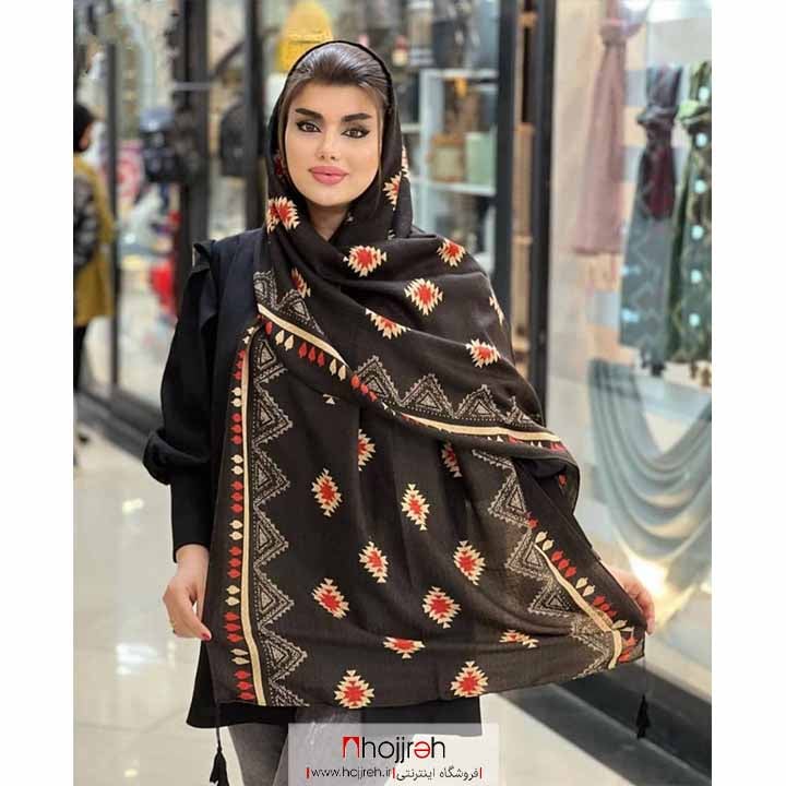 اطلاعات ، قیمت و خرید شال نخی کشمیر منگوله دار کد RO144