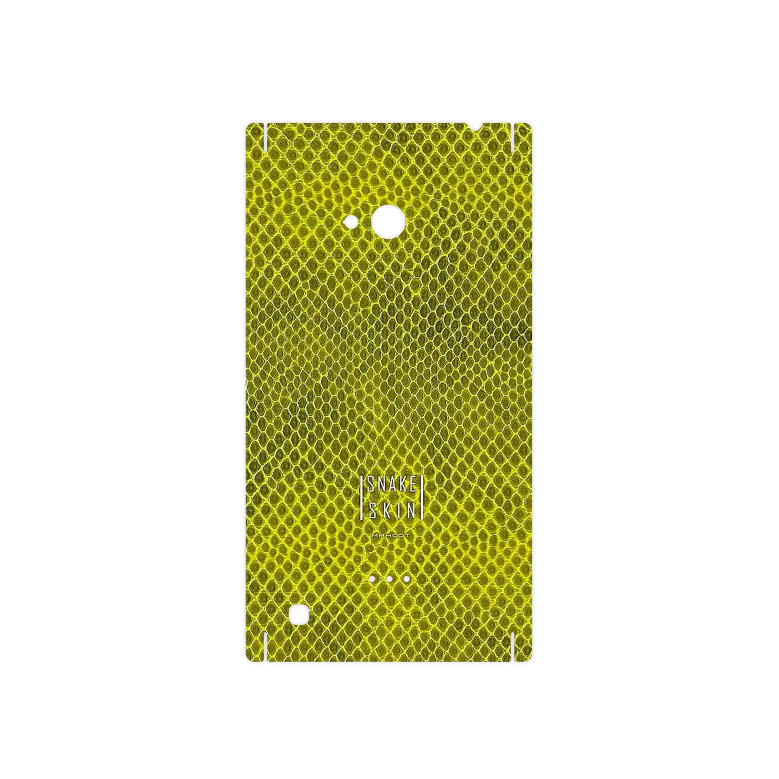 برچسب پوششی ماهوت مدل Yellow Snake Skin مناسب برای گوشی موبایل نوکیا Lumia 720