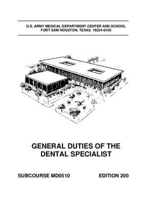 [PDF] دانلود کتاب General Duties Of The Dental Specialist Md0510, 200th ed, 2006