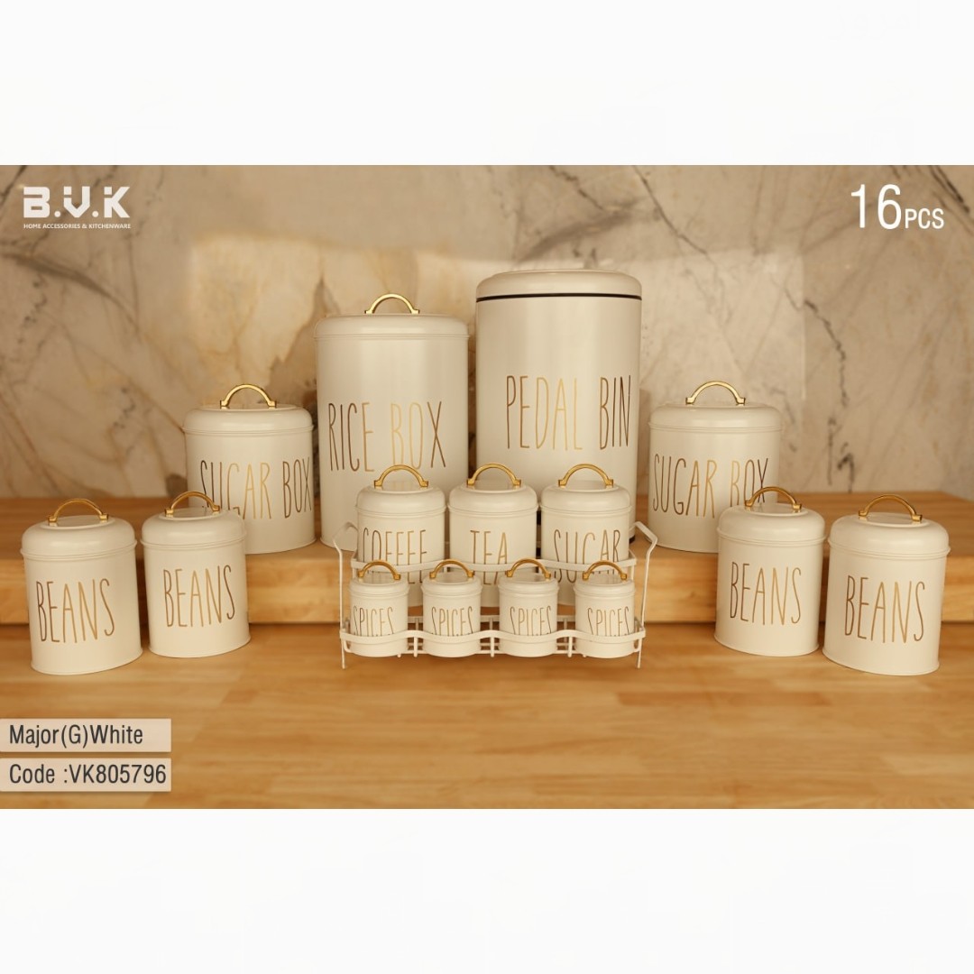 سرویس آشپزخانه BVK درب فلزی 16 پارچه طرح Major در رنگ های متنوع