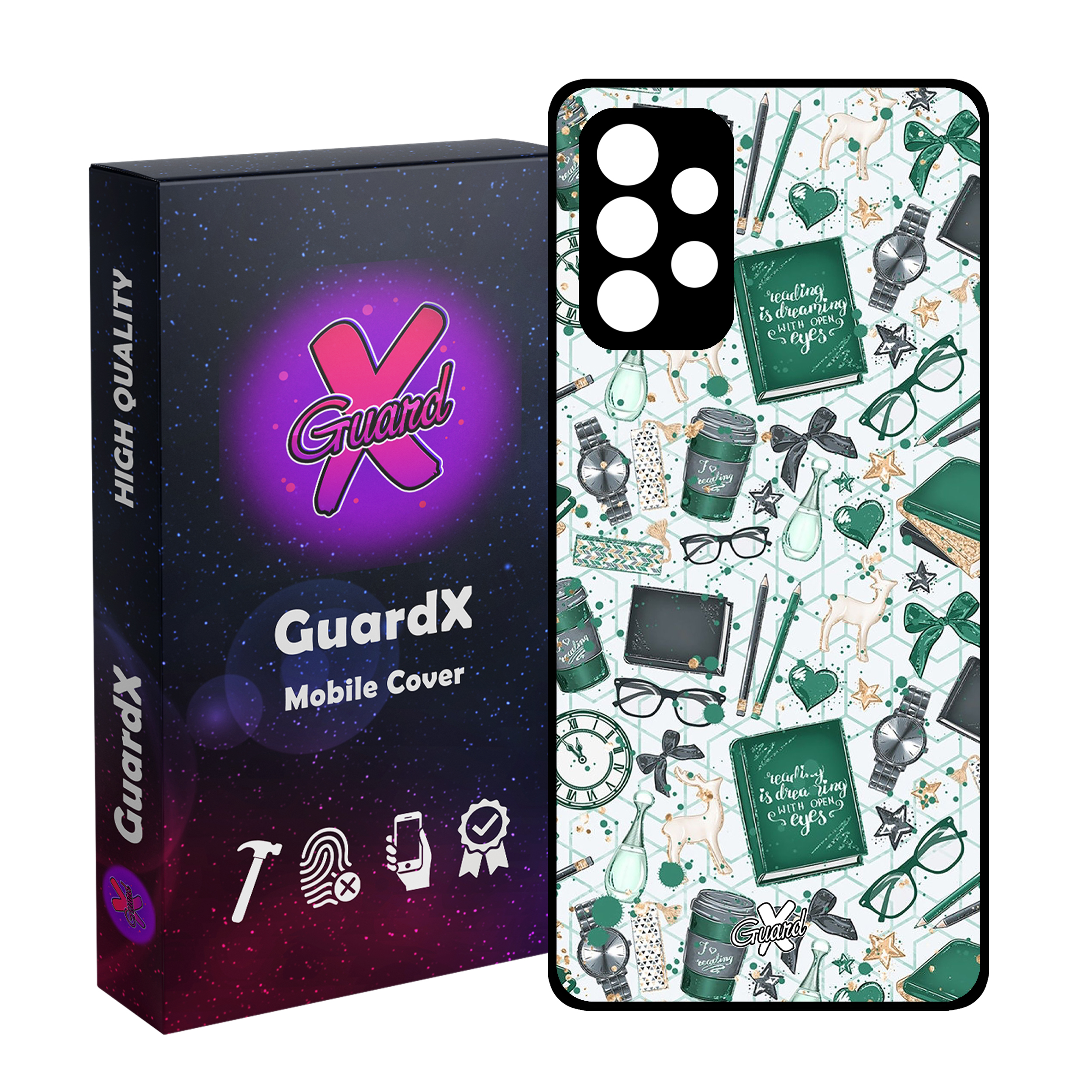 کاور گارد ایکس طرح کتاب مدل Glass10289 مناسب برای گوشی موبایل سامسونگ Galaxy A23 4G