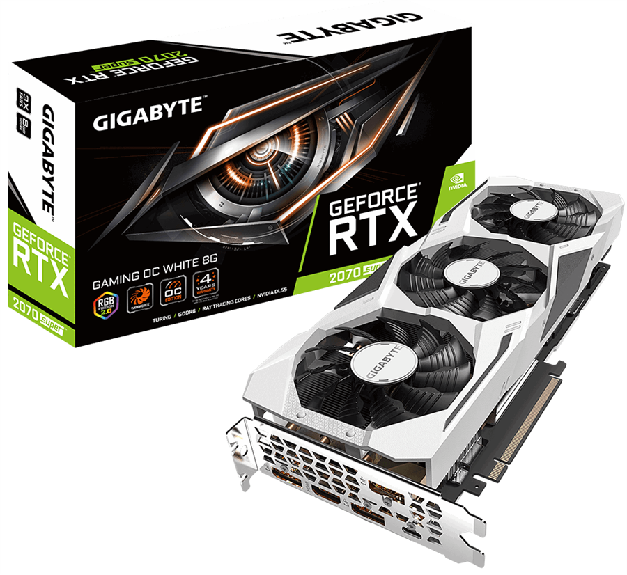 کارت گرافیک گیگابایت مدل GeForce RTX 2070 SUPER GAMING OC WHITE  با حافظه 8 گیگابایت
