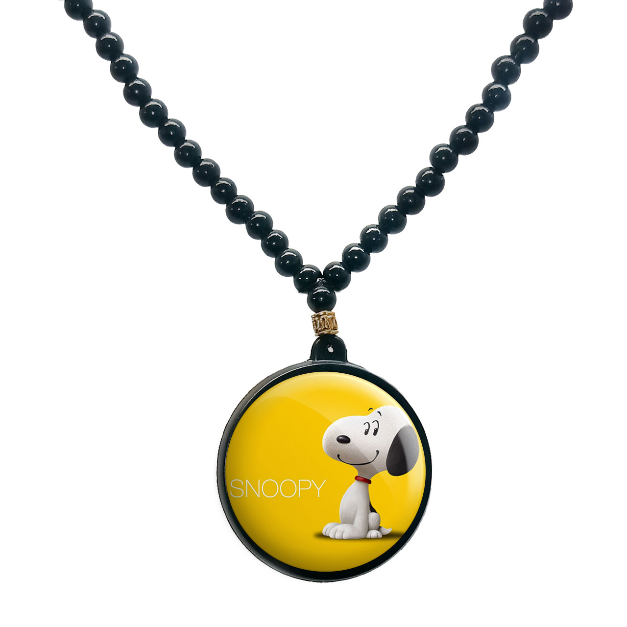 گردنبند پرمانه طرح اسنوپی کد pmd.14468 مدل دو طرفه