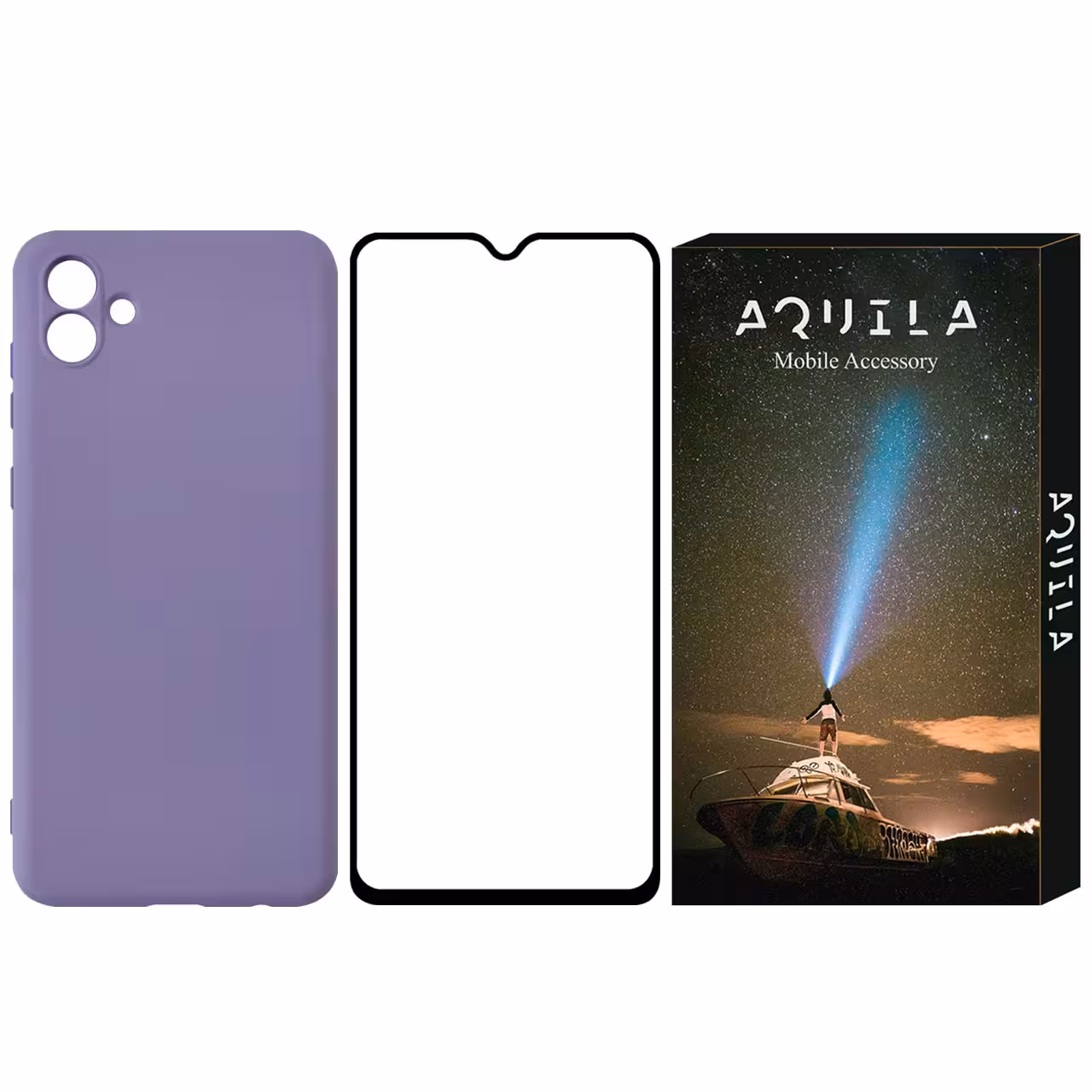کاور آکوییلا مدل SLCN مناسب برای گوشی موبایل سامسونگ Galaxy A04 به همراه محافظ صفحه نمایش