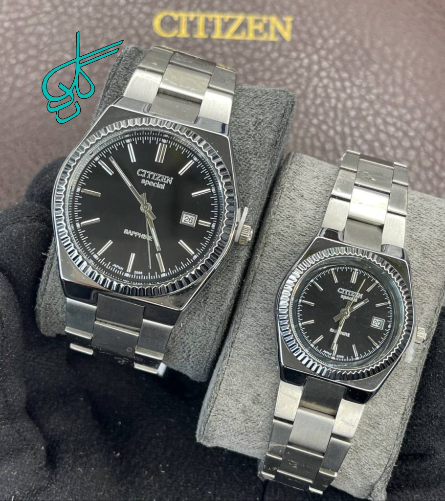 خرید ست ساعت زنانه و مردانه سیتیزن اسپشیال کیفیت عالی رنگ ثابت موتور ژاپن کد 2115945 - ردگل