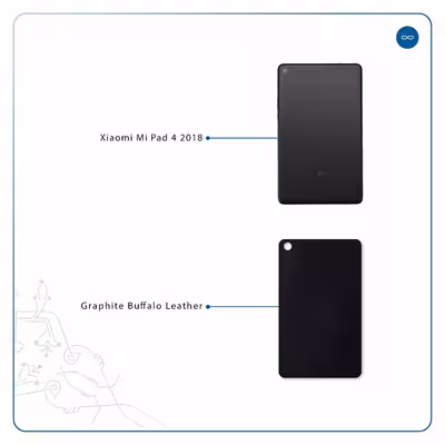 برچسب پوششی ماهوت مدل Graphite Buffalo Leather مناسب برای تبلت شیائومی Mi Pad 4 2018