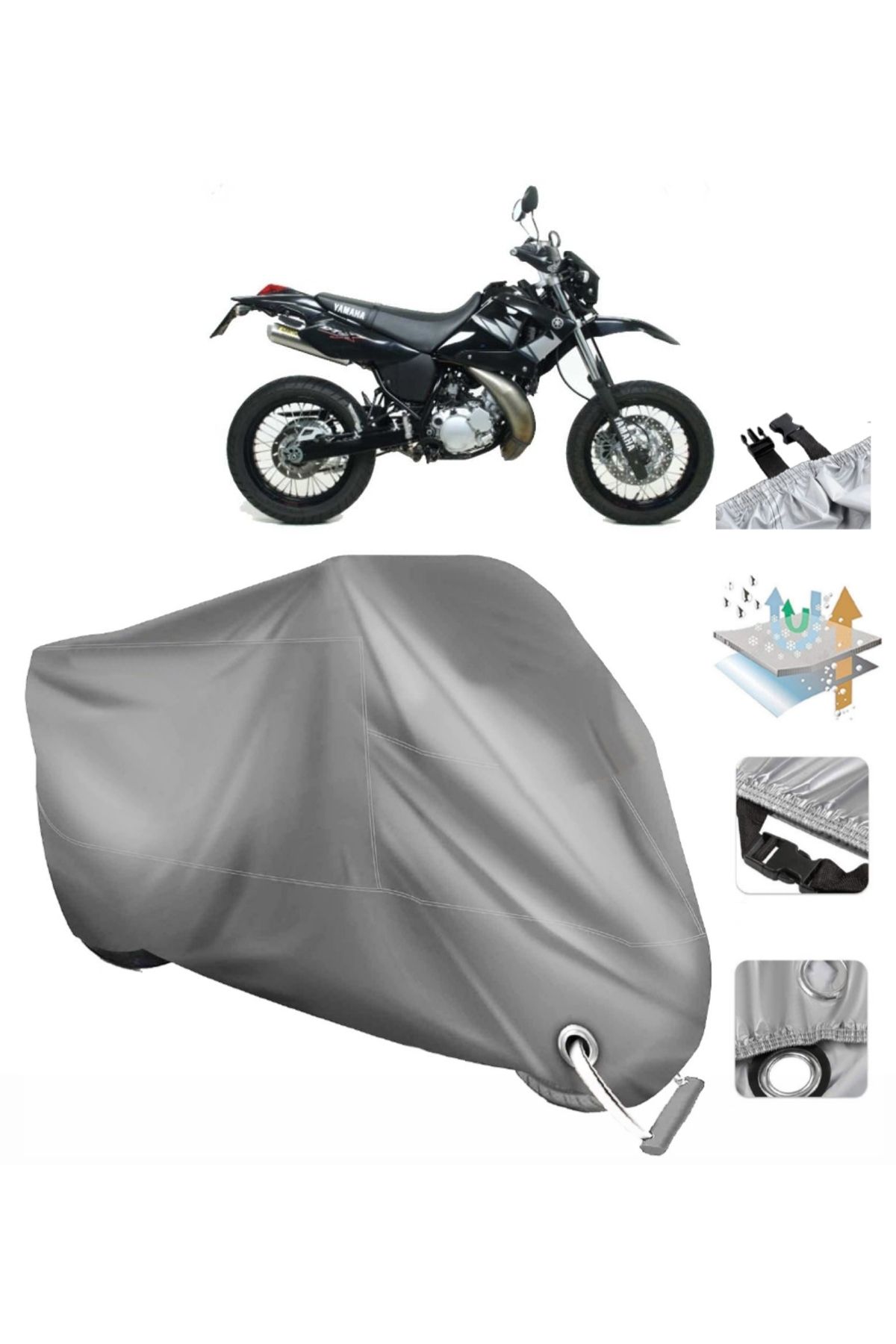 چادر موتورسیکلت AUTOEN YAMAHA DT 125 سازگار با برزنت موتور سیکلت VINLEX کیفیت برتر Autoex