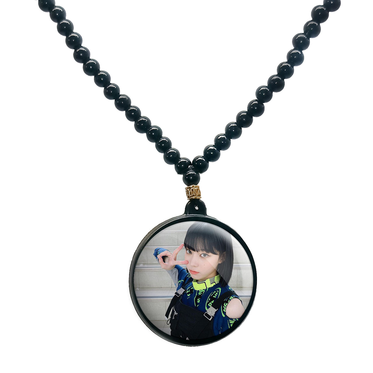 گردنبند پرمانه طرح aespa کد pmd.18671 مدل دو طرفه