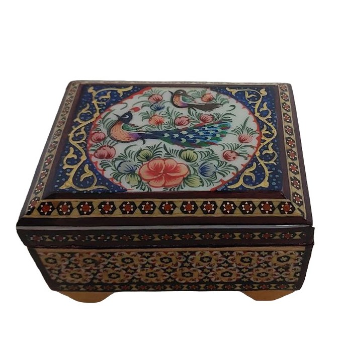 جعبه جواهرات مدل گل و مرغ کد 123
