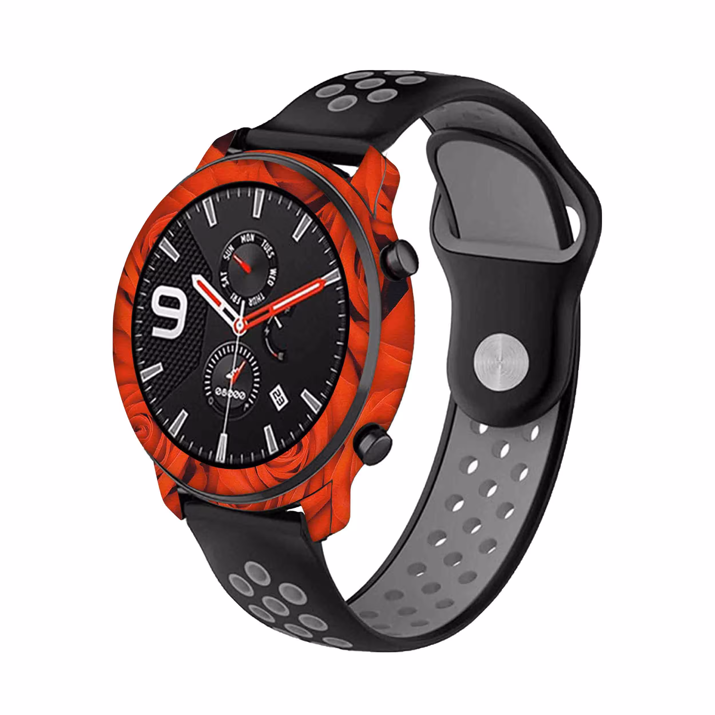 برچسب ماهوت طرح Red Flower مناسب برای ساعت هوشمند شیایومی Amazfit GTR 47mm