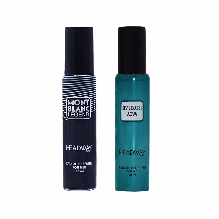 عطر جیبی مردانه هدوی استوری مدل مون بلان لجند و آکوا بولگاری  حجم 30 میلی لیتر مجموعه 2 عددی