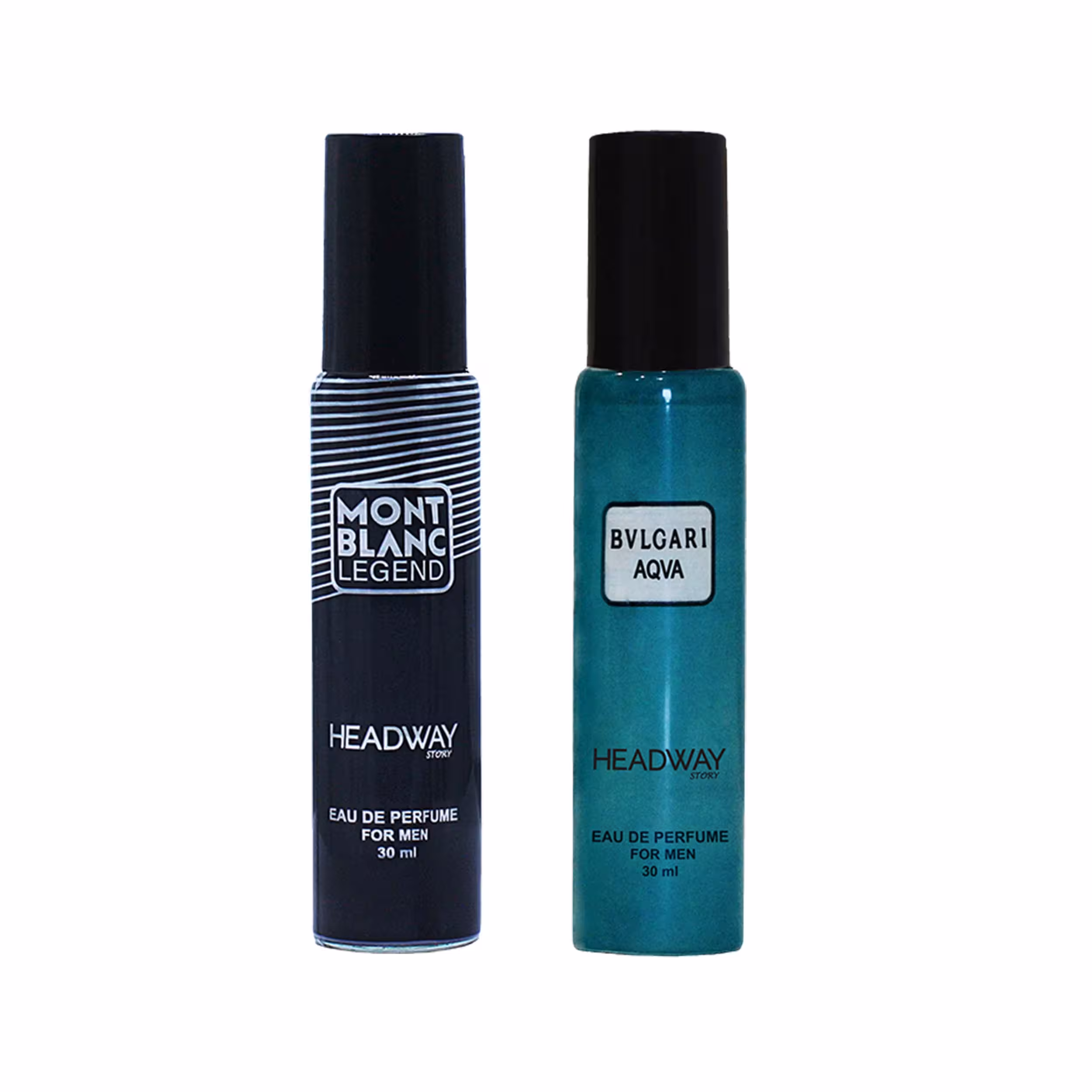 عطر جیبی مردانه هدوی استوری مدل مون بلان لجند و آکوا بولگاری  حجم 30 میلی لیتر مجموعه 2 عددی