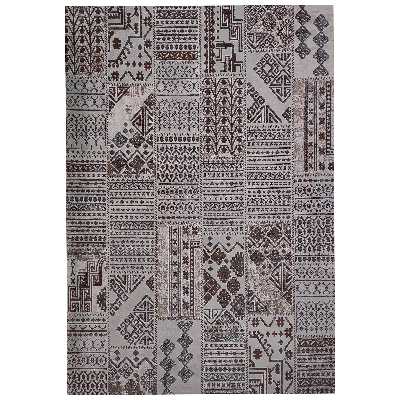 فرش ماشینی زمرد مشهد مدل KR24 زمینه طوسی