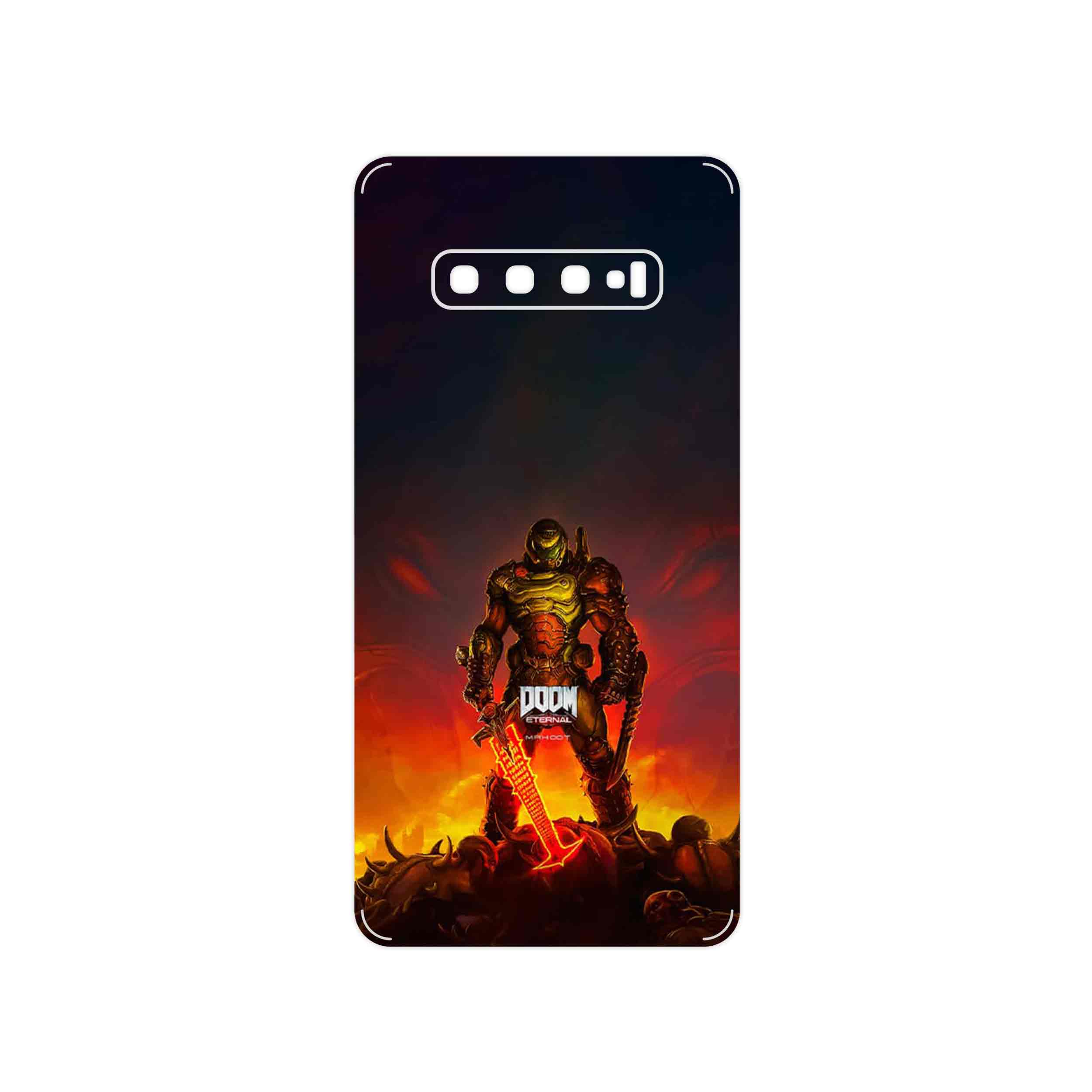 برچسب پوششی ماهوت مدل DOOM Game Series مناسب برای گوشی موبایل سامسونگ Galaxy S10 Plus