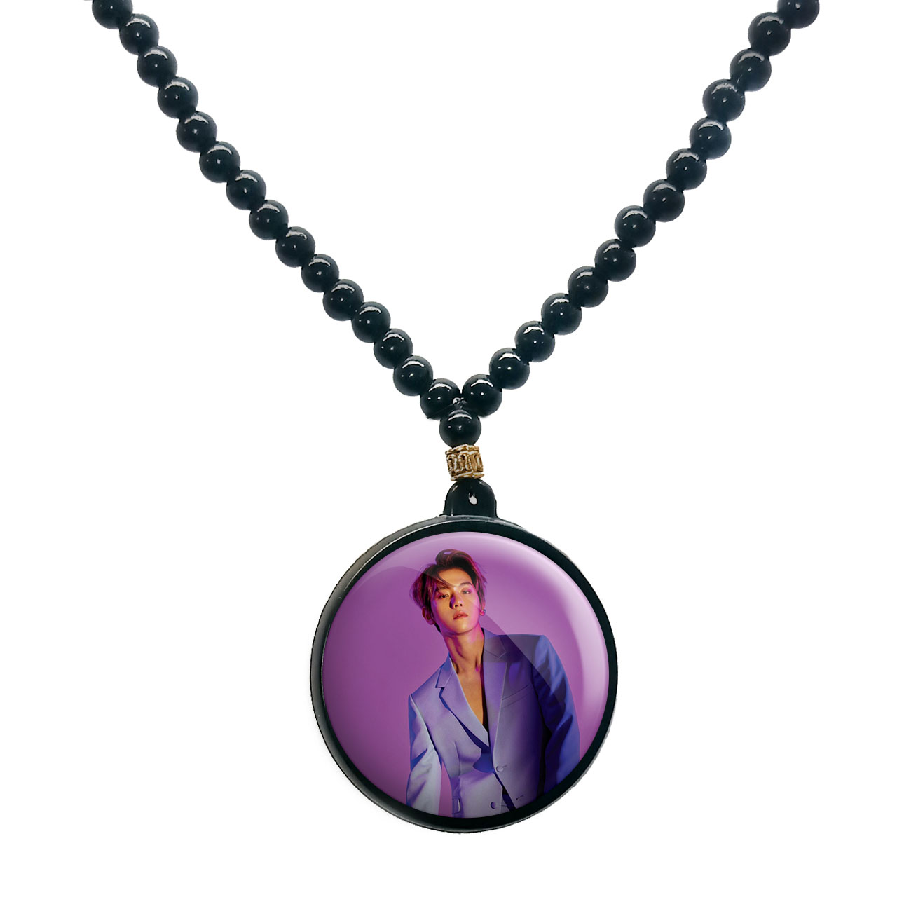 گردنبند پرمانه طرح exo کد pmd.13829 مدل دو طرفه