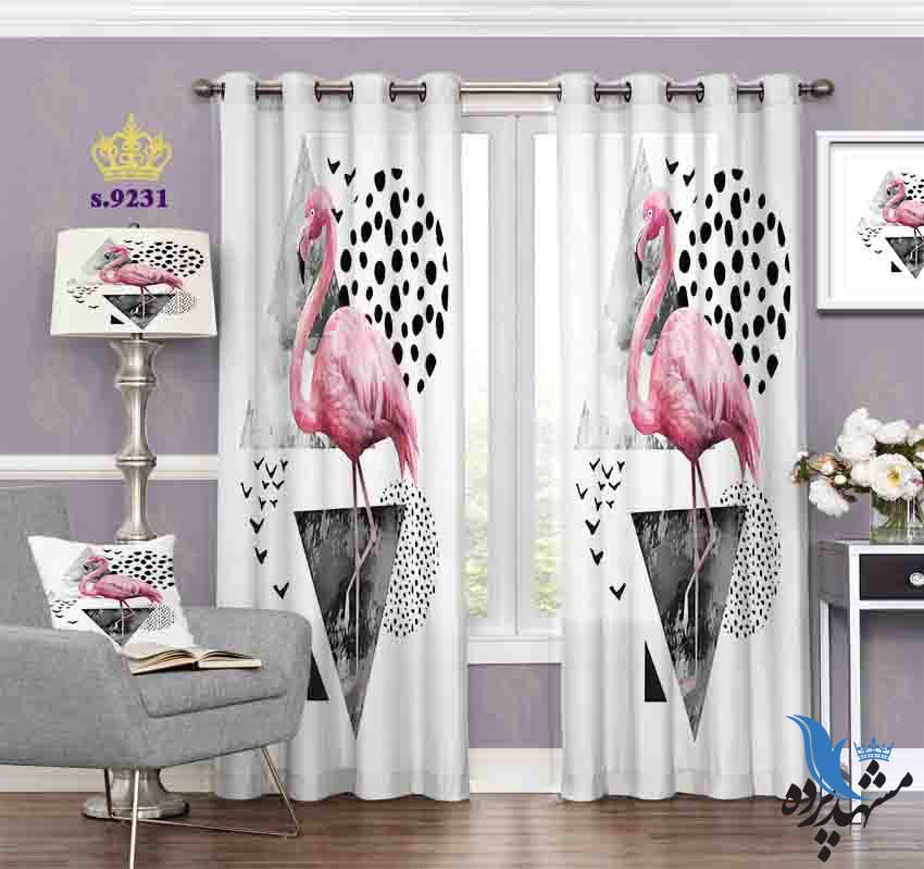 پرده پانچ فانتزی طرح لک لک کد S9231