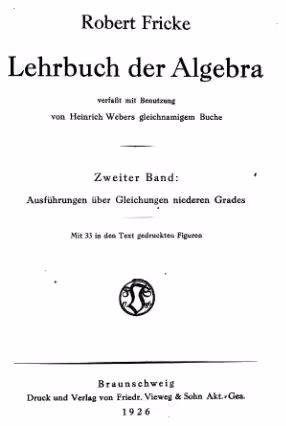 خرید و دانلود نسخه کامل کتاب Lehrbuch der Algebra