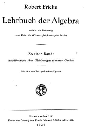 خرید و دانلود نسخه کامل کتاب Lehrbuch der Algebra