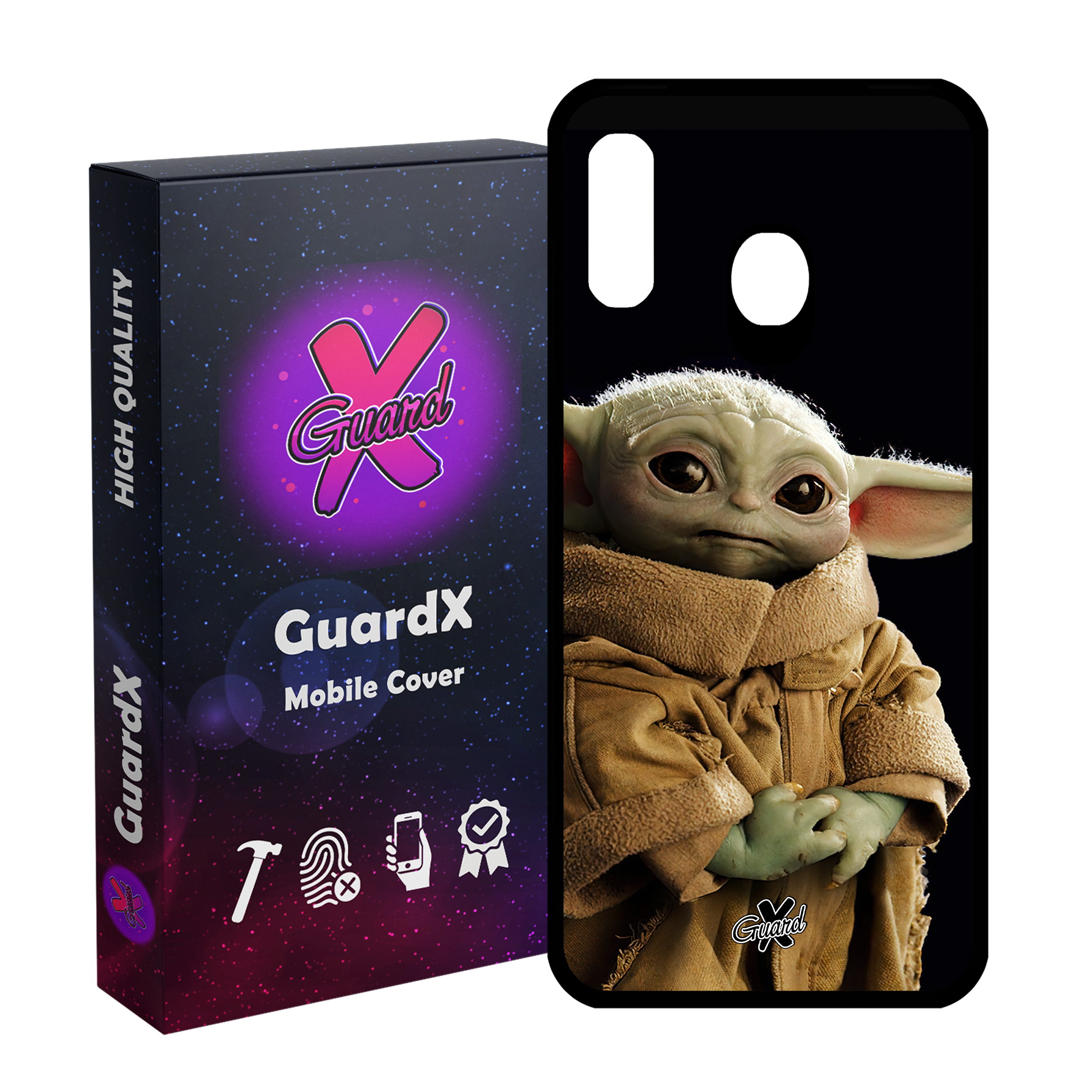 کاور گارد ایکس طرح بیبی یودا مدل Glass10469 مناسب برای گوشی موبایل سامسونگ Galaxy A30/A20/M10S