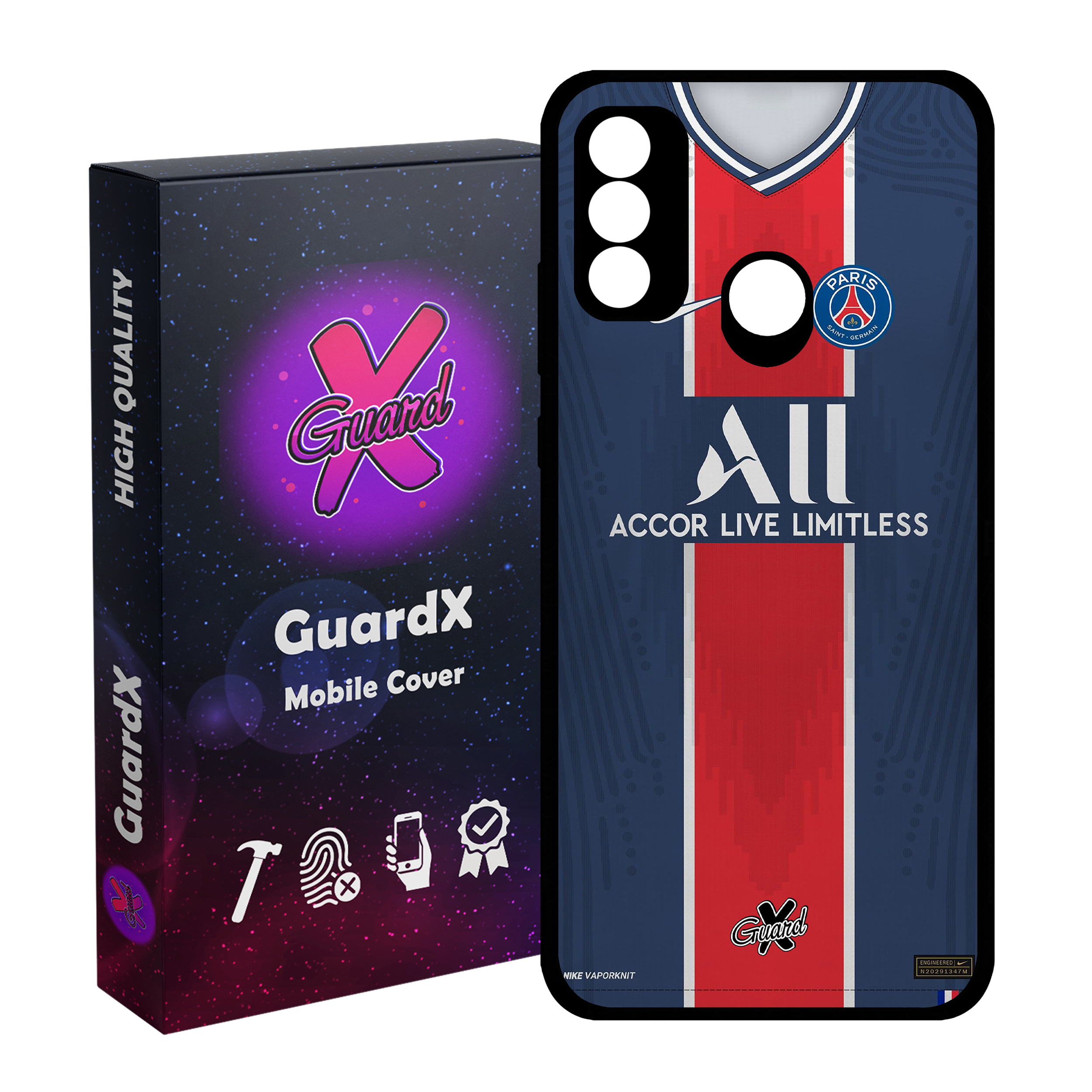 کاور گارد ایکس طرح PSG مدل Glass10255 مناسب برای گوشی موبایل هوآوی P Smart 2020