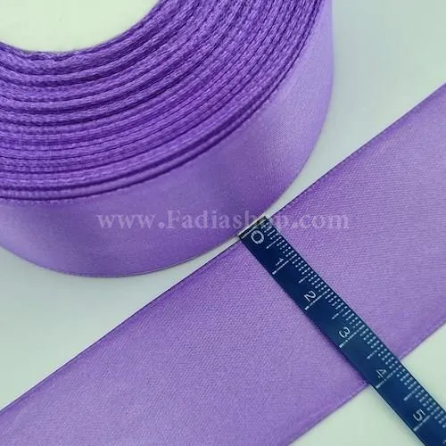 روبان 40 ساتن بنفش آبی کمرنگ