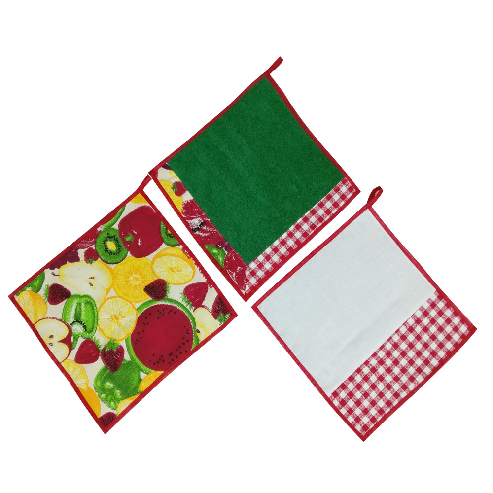 دستمال اشپزخانه مدل  MIV کد 557788 بسته 3 عددی