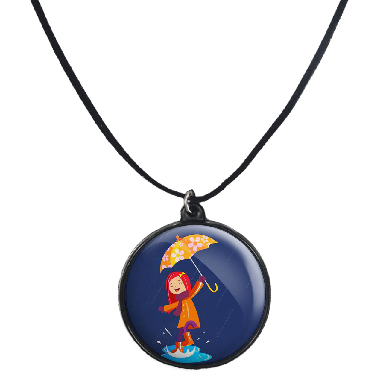 گردنبند پرمانه طرح دخترونه کد pmb.4408 مدل دو طرفه