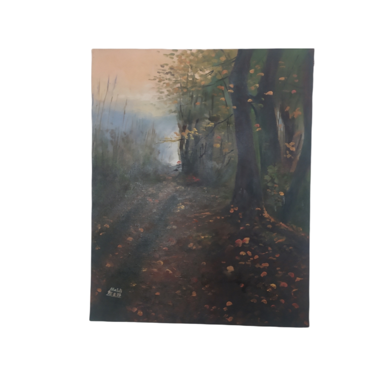 تابلو نقاشی رنگ روغن طرح پاییز سرد