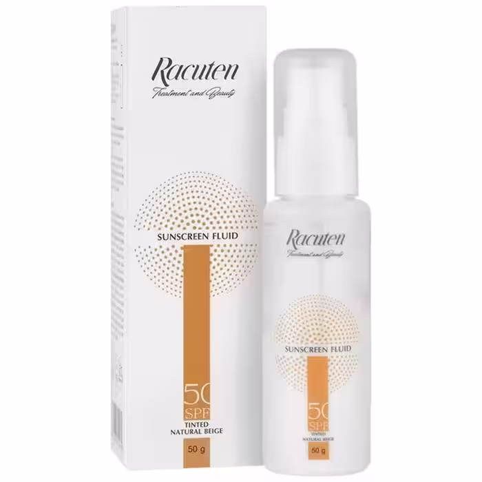 راکوتن فلوئید ضد آفتاب رنگی بژ طبیعی فاقد چربی پوست چرب و مختلط 50 گرم SPF50