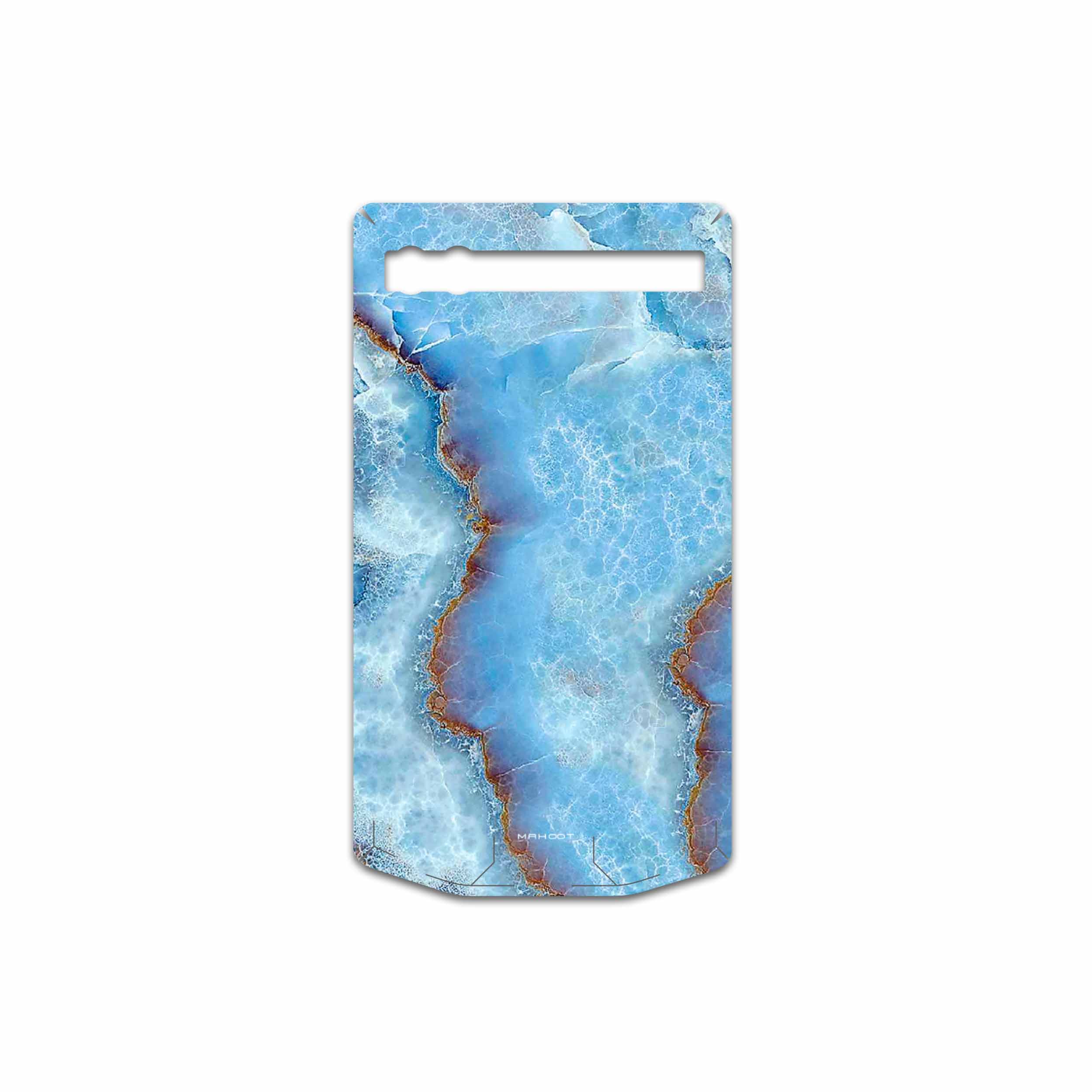 برچسب پوششی ماهوت مدل Blue-Ocean-Marble مناسب برای گوشی موبایل بلک بری P9983