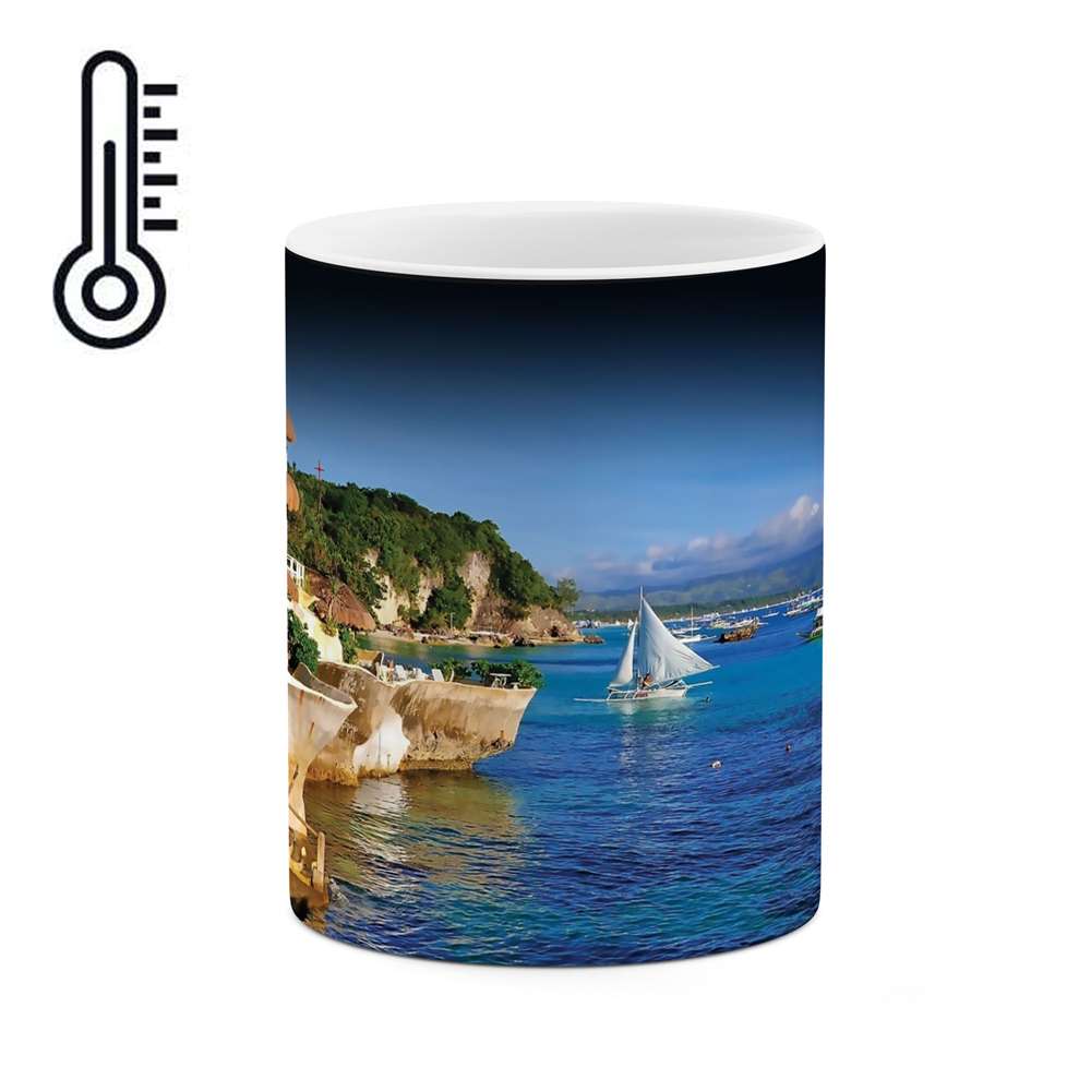 ماگ حرارتی طرح شهر ساحلی مدل mgh04459