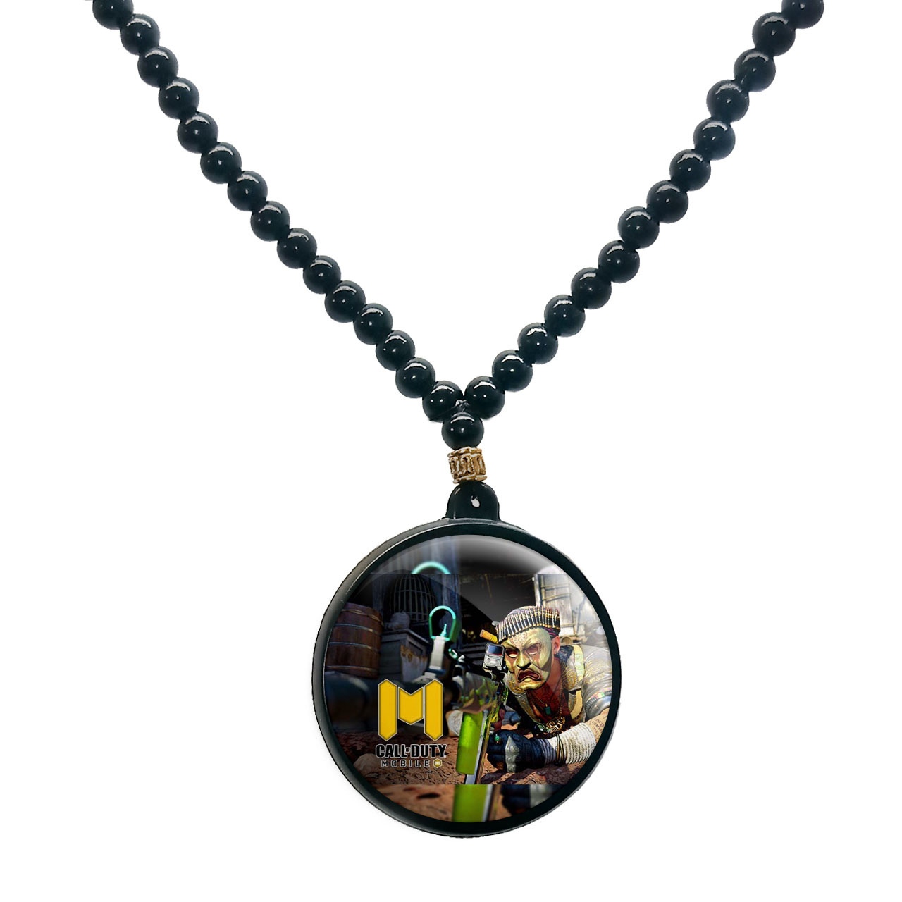 گردنبند پرمانه طرح call of duty کد pmd.1630 مدل دو طرفه