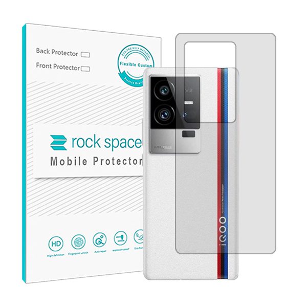 گلس محافظ پشت گوشی ویوو iQOO 11S مدل نانو هیدروژل شفاف برند راک اسپیس کد 27752S