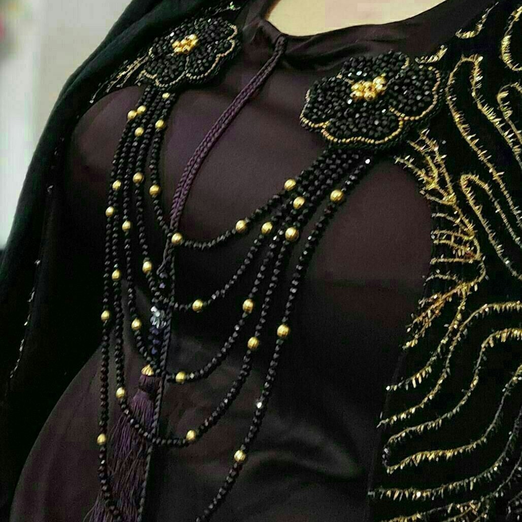 رودوشی طرح گل تماما مروارید کریستال