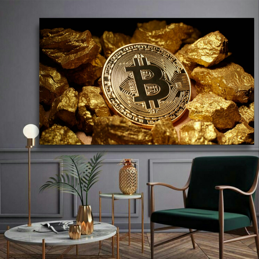  تابلو بوم طرح بیت کوین مدل SDB904