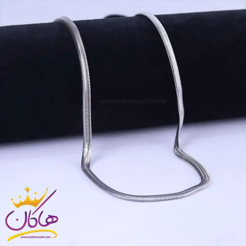 زنجیر نقره ای هرینگبون استنلس استیل st 19141