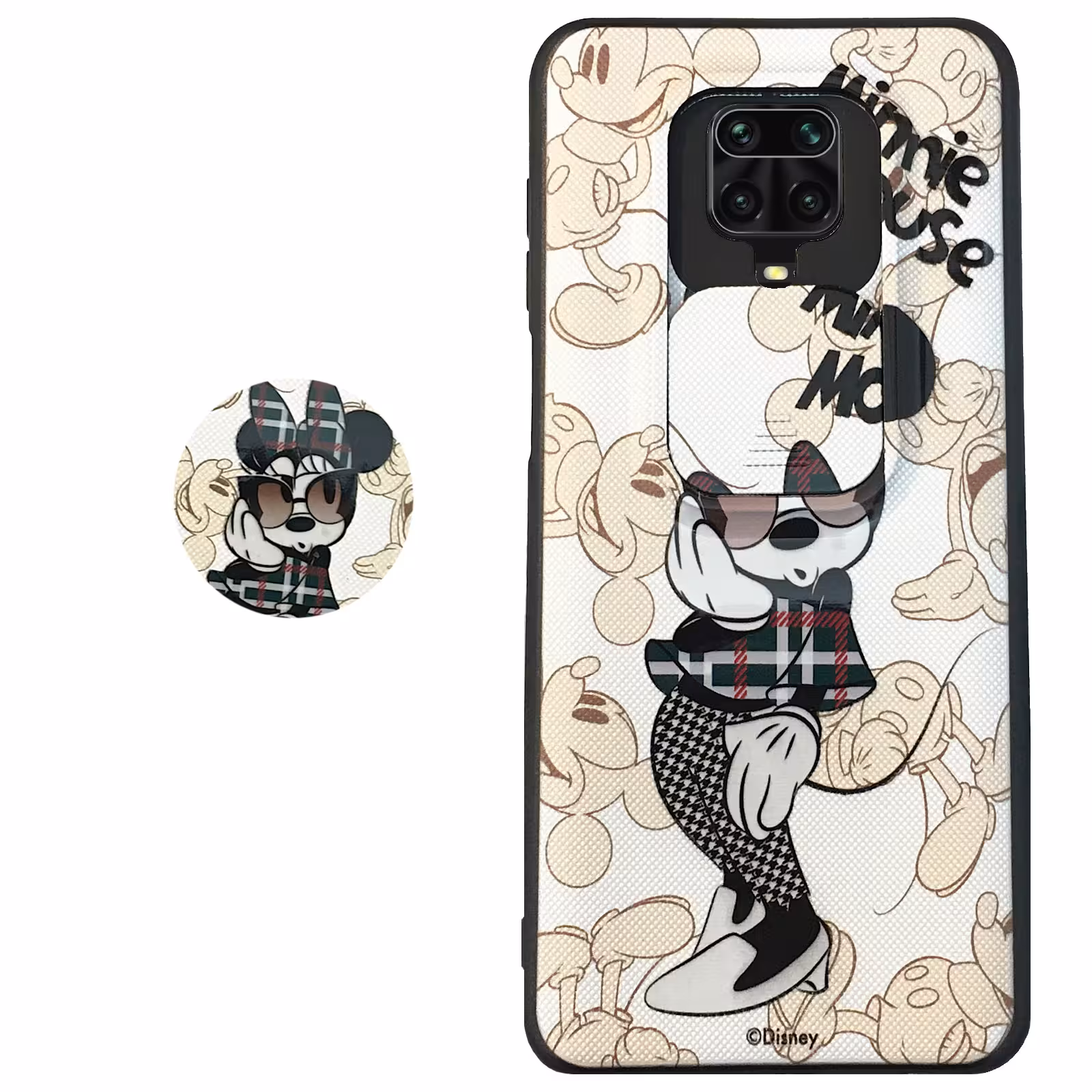کاور مدل SAD 01 مناسب برای گوشی موبایل شیایومی Redmi Note 9S Note 9 Pro به همراه پاپ سوکت