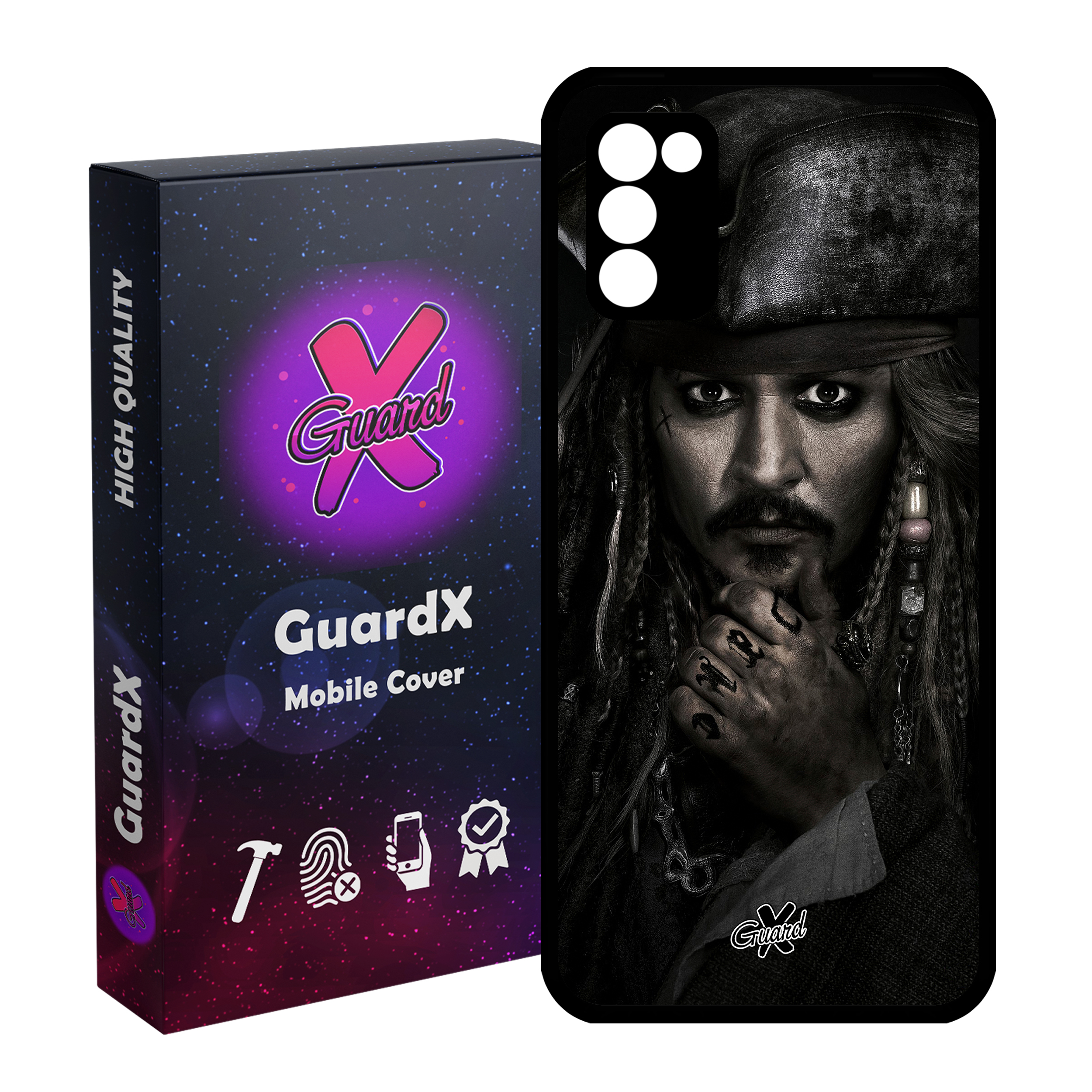 کاور گارد ایکس طرح Johnny Depp مدل Glass10178 مناسب برای گوشی موبایل سامسونگ Galaxy A02s / M02s