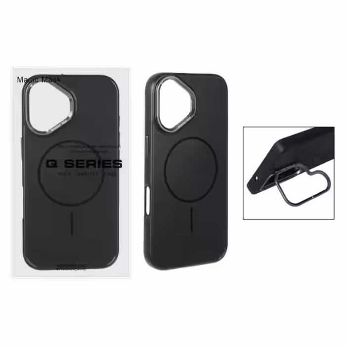قاب گوشی موبایل مدل  Bracket Lens Q Series لنز آلومینیومی استندشومگ سیف دار