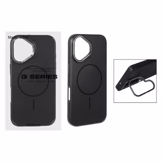 قاب گوشی موبایل مدل  Bracket Lens Q Series لنز آلومینیومی استندشومگ سیف دار