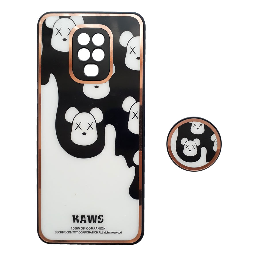 کاور طرح Kaws کد A9368 مناسب برای گوشی موبایل شیائومی Redmi Note 9s / Note 9 Pro / Note 9 Pro max به همراه پایه نگهدارنده