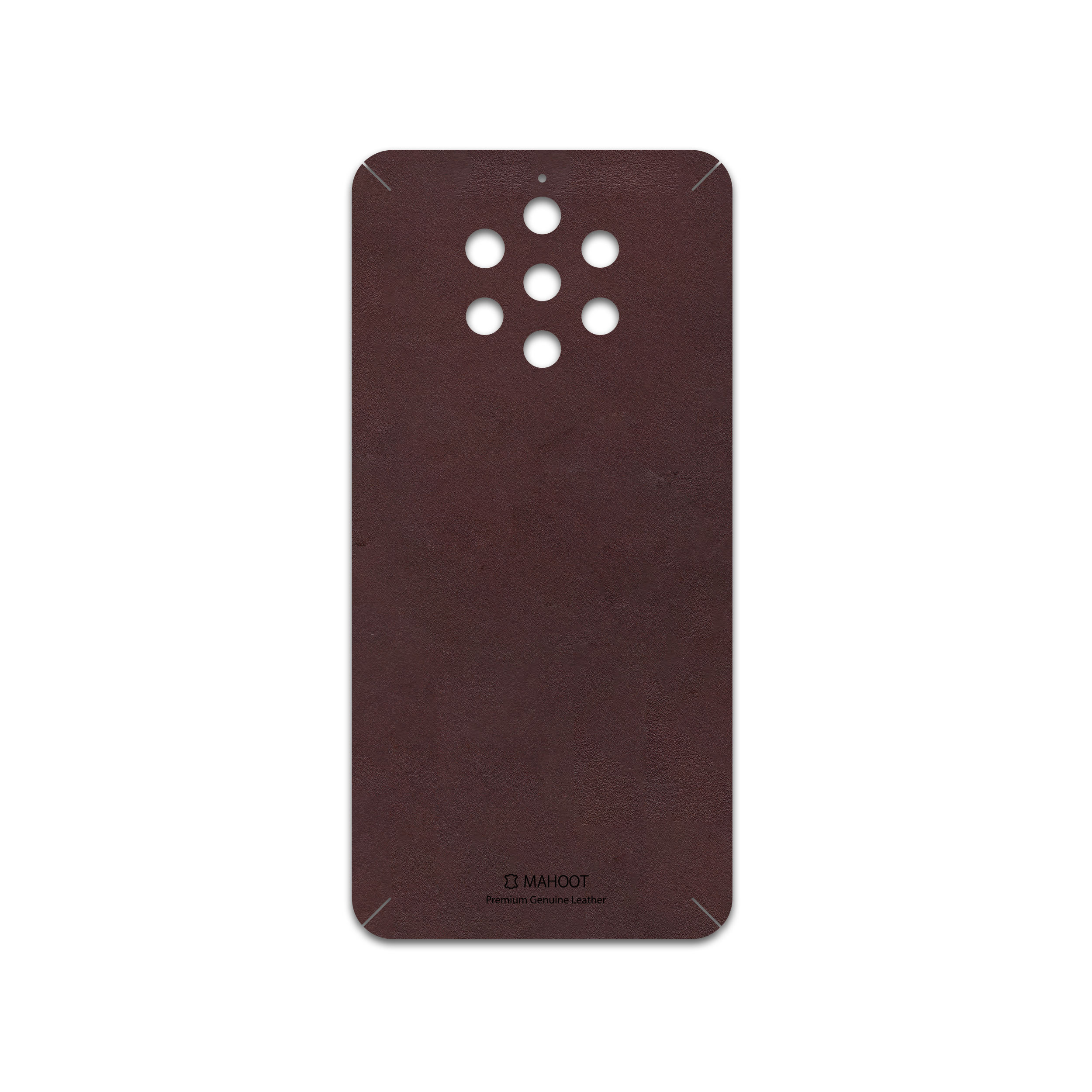 برچسب پوششی ماهوت مدل Matte-Dark-Brown-Leather مناسب برای گوشی موبایل نوکیا 9 Pureview