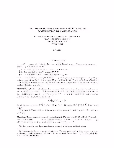 خرید و دانلود نسخه کامل کتاب On the structure of separable infinite dimensional Banach spaces